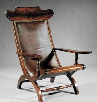 A Louisiana Carved Mahogany Campeche Chair, 20th c., Ruppert Kohlmaier, Sr. and Jr., New Orleans